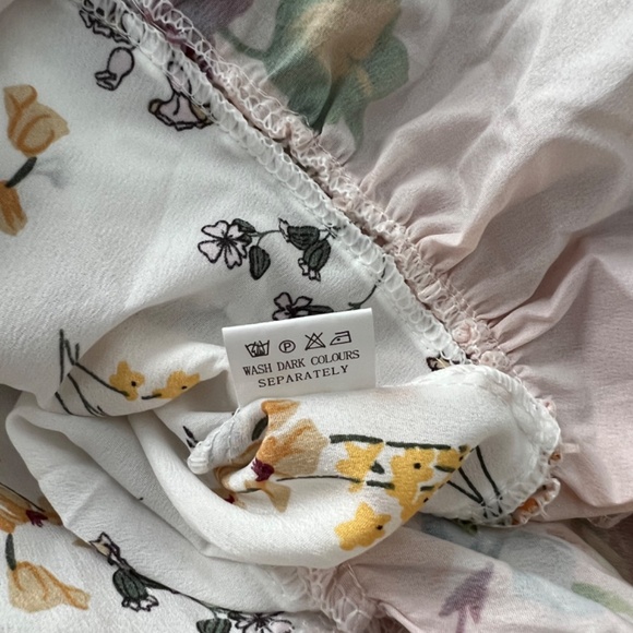 Floral Print Halter Dress with Raffles Detail - Size L - Picture 10 of 10